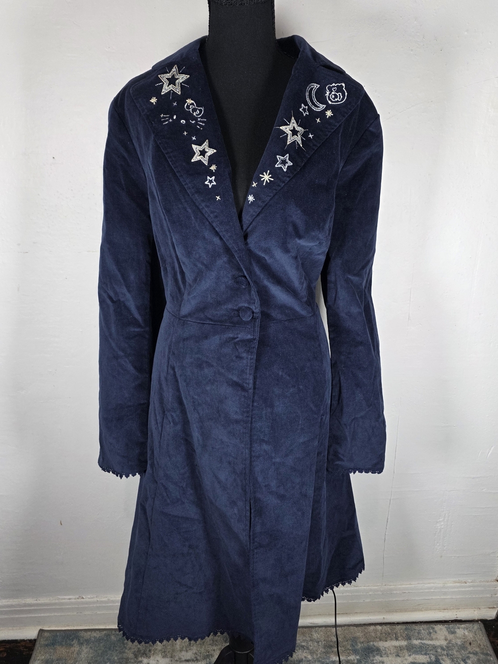 Torrid x Hello Kitty Celestial Velvet Coat Size 2 2X Corset Back Sanrio Whimsigo